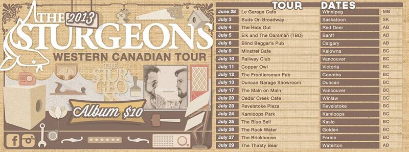 The Sturgeons, Compassion Gorilla, Kasper & Howe @ Copper Owl Jul 11 2013 - May 12th @ Copper Owl