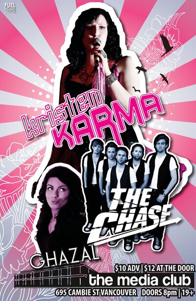 Kristen Karma Band, The Chase, Ghazal @ The Media Club Jun 8 2011 - May 8th @ The Media Club