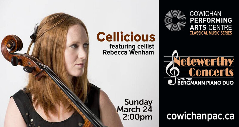 Noteworthy Classical Concert with the Bergmann Piano Duo & Cellist Rebecca Wenham @ Cowichan Performing Arts Centre Mar 24 2019 - Jun 4th @ Cowichan Performing Arts Centre