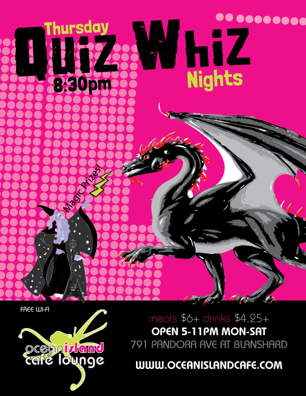Ocean Island Quiz Whiz @ Ocean Island Lounge Jul 24 2014 - Jun 11th @ Ocean Island Lounge