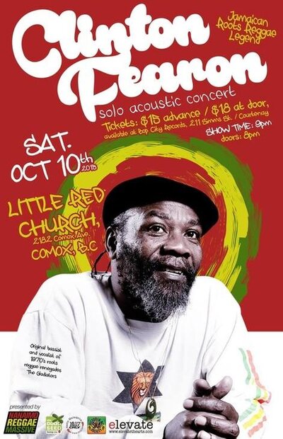 CLINTON FEARON ACOUSTIC CONCERT - ALL AGES: Clinton Fearon @ Little Red Church Hall - Oct 10, 2015