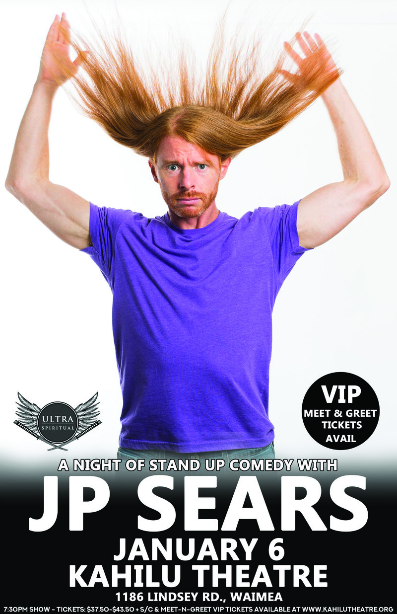 HI TIde Nation and The Wave 92FM present YouTube Star: JP Sears, Justine Smith @ Kahilu Theater - Jan 06, 2019