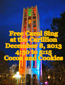 Carols Cocoa Cookies: , Rosemary Laing on Carillon @ Royal British Columbia Museum Dec 8 2013 - May 6th @ Royal British Columbia Museum