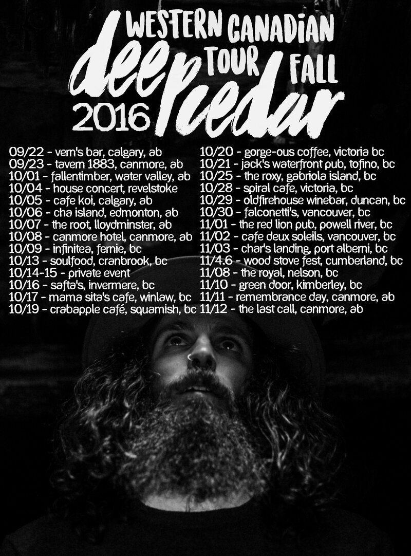 Western Canadian Tour: Deep Cedar, No Mothers @ Cafe deux Soleils Nov 2 2016 - May 6th @ Cafe deux Soleils