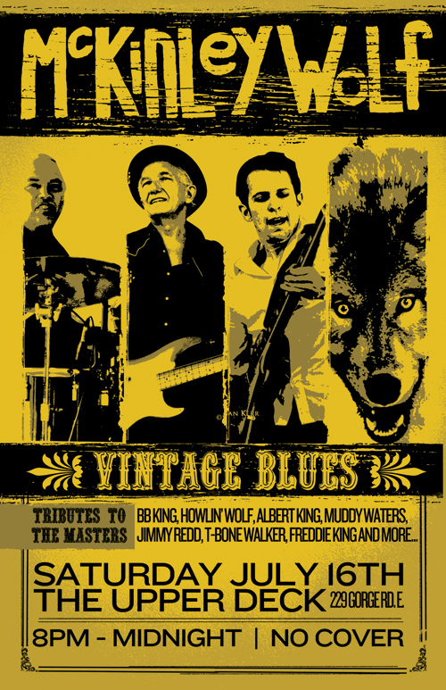 Live Vintage Blues with: McKinley Wolf @ Upper Deck (in the Gorge Travelodge) - Jul 16, 2011