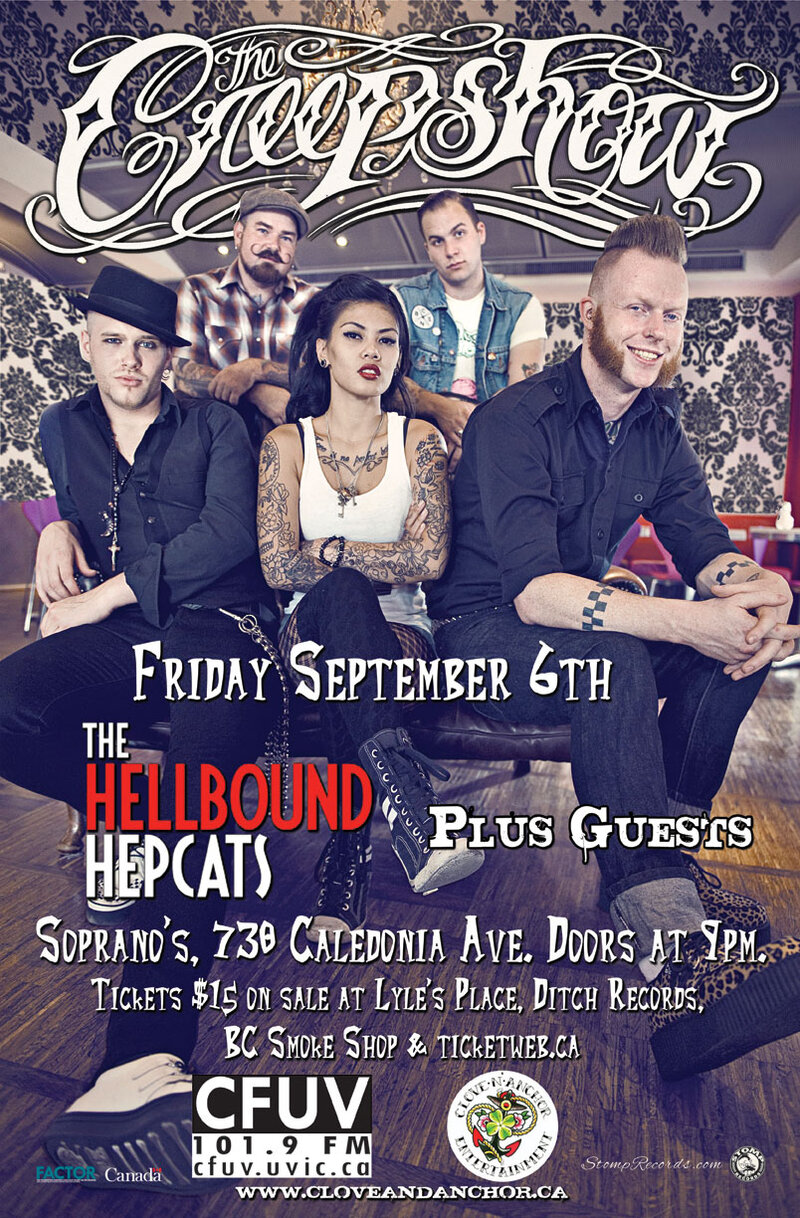 The Creepshow, Hellbound Hepcats, Die Poor @ Soprano's Sep 6 2013 - May 6th @ Soprano's