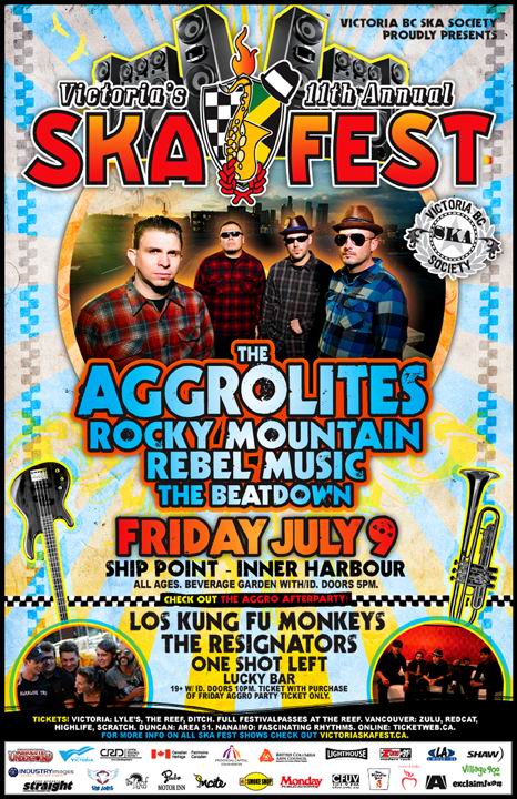 VICTORIA'S 11TH ANNUAL SKA FESTIVAL: THE AGGROLITES, Rocky Mountain Rebel Music, The Beatdown @ Ship Point (Inner Harbour) Jul 9 2010 - May 13th @ Ship Point (Inner Harbour)