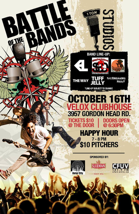 Secondhand Habit, Everybody Left, Step Back Dave, The Revival BC, The Way, Tuff Jelly @ Velox Clubhouse Oct 16 2010 - May 8th @ Velox Clubhouse