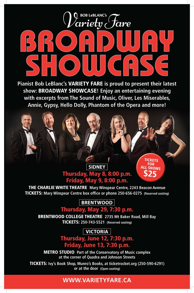 Bob LeBlanc&rsquo;s Variety Fare Broadway Showcase: Bob LeBlanc, Merissa Cox, Stan Davis, Kristy Gislason, Dwayne Gordon, Timothy Kyle, Lisa Tinney @ Metro Studio Jun 12 2014 - May 7th @ Metro Studio