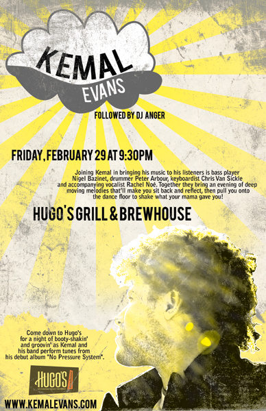Kemal Evans Live at Hugo's Grill & Brewhouse: Kemal Evans, DJ Anger @ Hugo's Brewhouse - Feb 29, 2008