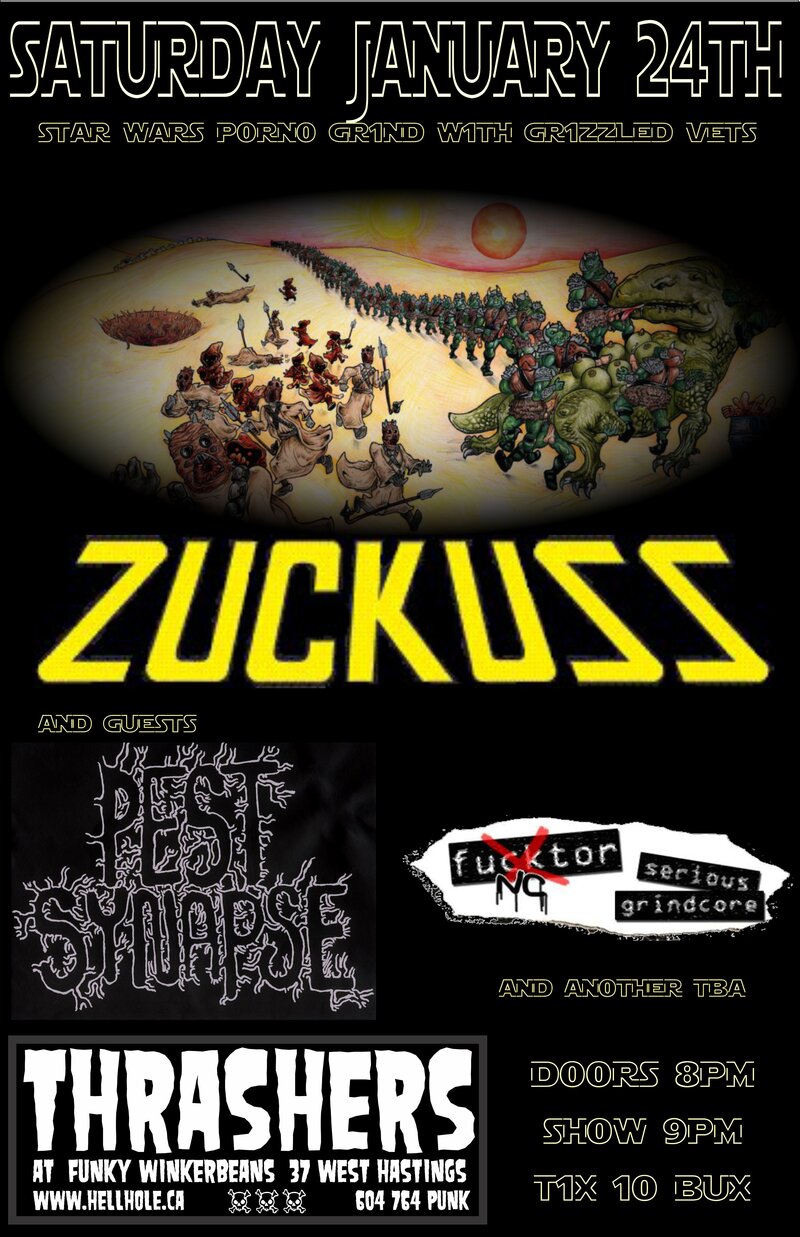 Zuckuss, Pest Synapse, Functor  @ Funky Winker Beans Jan 24 2015 - May 9th @ Funky Winker Beans