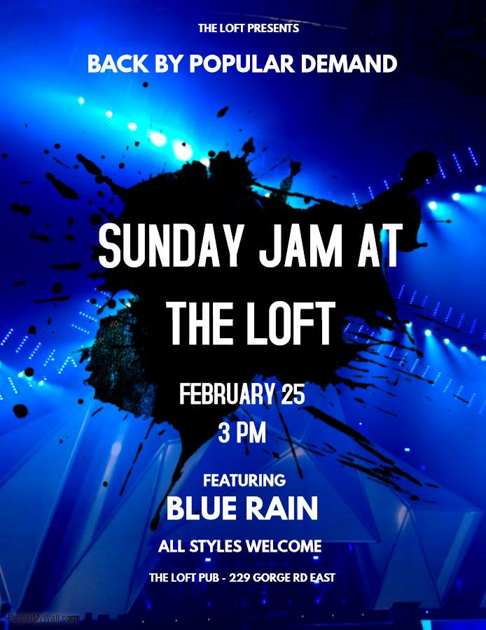 Blue Rain Sunday Jam at the Loft: Blue Rain @ The Loft (Victoria) Feb 25 2018 - Jun 11th @ The Loft (Victoria)