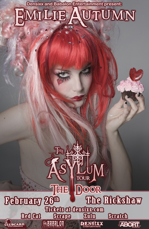 An Evening With Emilie Autumn: The Asylum Tour - The Door: Emilie Autumn, Bloody Crumpets @ Rickshaw Theatre Feb 26 2011 - May 6th @ Rickshaw Theatre