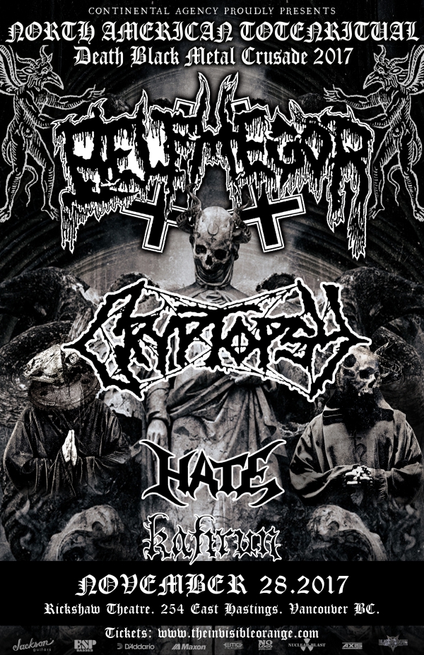 Belphegor, Cryptopsy, Hate, Kafirun @ Rickshaw Theatre Nov 28 2017 - May 5th @ Rickshaw Theatre
