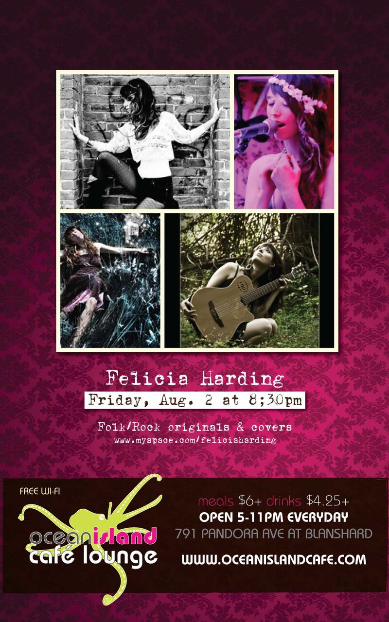 Felicia Harding @ Ocean Island Lounge Aug 2 2013 - May 10th @ Ocean Island Lounge