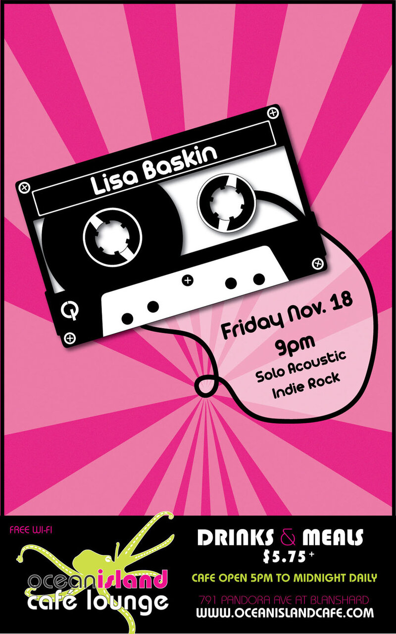 Lisa Baskin @ Ocean Island Cafe Lounge: Lisa Baskin @ Ocean Island Lounge Nov 18 2011 - Jun 15th @ Ocean Island Lounge