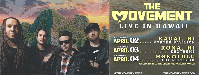 HI Tide Nation presents...: The Movement @ Porter Pavilion @ Anaina Hou Community Park - Apr 02, 2020