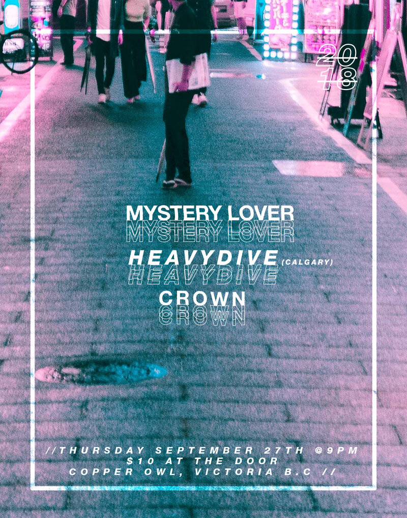 HeavyDive, Mystery Lover, CROWN @ Copper Owl Sep 27 2018 - May 6th @ Copper Owl