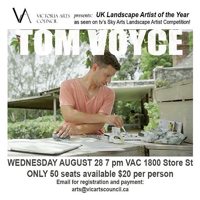 Tom Voyce - UK Landscape Artist of the Year: Tom Voyce  @ Victoria Arts Council Aug 29 2018 - Jun 15th @ Victoria Arts Council