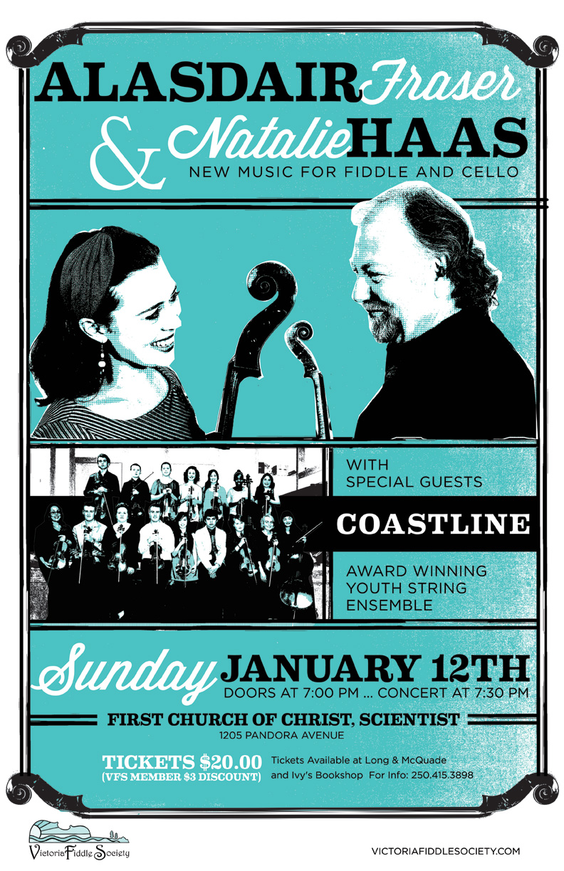 Alasdair Fraser & Natalie Haas in Concert: Alasdair Fraser, Natalie Haas, Coastline @ First Church of Christ, Scientist - Jan 12, 2014