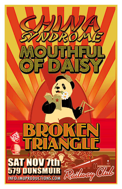 Mouthful Of Daisy, China Syndrome, BROKEN TRIANGLE @ Railway Club Nov 7 2015 - May 6th @ Railway Club