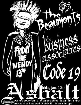 ISLAND PUNX INVASION: The Beaumonts, T_B_A, Code 19 @ The Astoria  Jan 13 2006 - Apr 30th @ The Astoria 