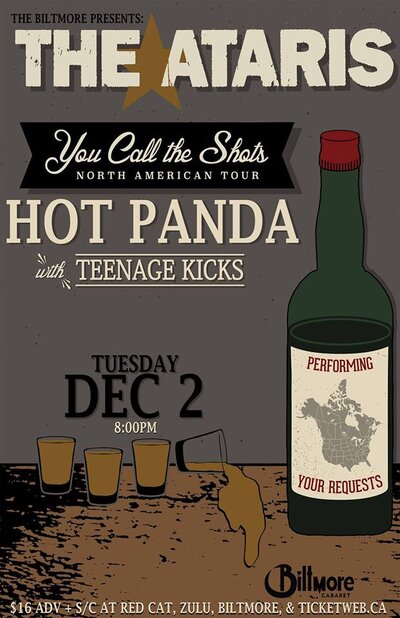 The Ataris, Teenage Kicks, Hot Panda, Greatest Sons @ The Biltmore Cabaret Dec 2 2014 - May 1st @ The Biltmore Cabaret