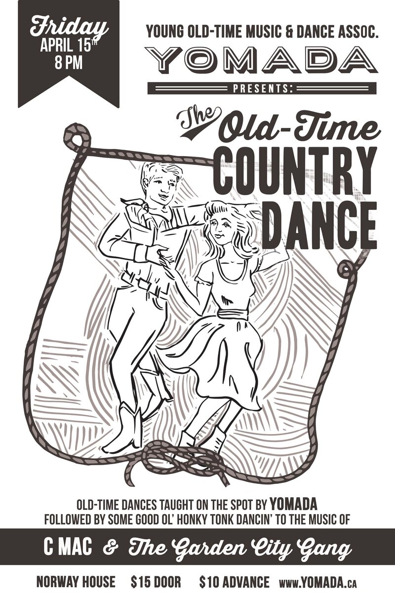 Old-Time Country Dance: YOMADA's House Stringband, Cluny Macpherson & The Garden City Gang @ Sons of Norway Apr 15 2016 - May 6th @ Sons of Norway
