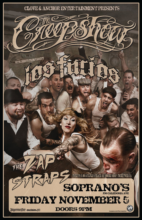 The Creepshow, Los Furios, The Zap Straps @ Soprano's Nov 5 2010 - May 6th @ Soprano's