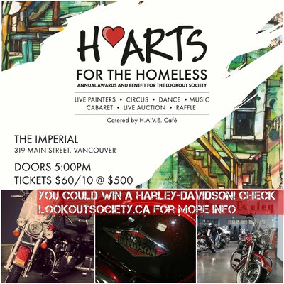 H'Arts for the Homeless Benefit - Live Art, Music and Performances: Next Evolution Dance Company, Ladies in White, Clara Shandler (The Sidewalk Cellist), David C. Jones, Deanna Knight, Laura Zerebeski, Bill Higginson, Donna Giraud @ The Imperial Oct 6 2016 - Apr 30th @ The Imperial