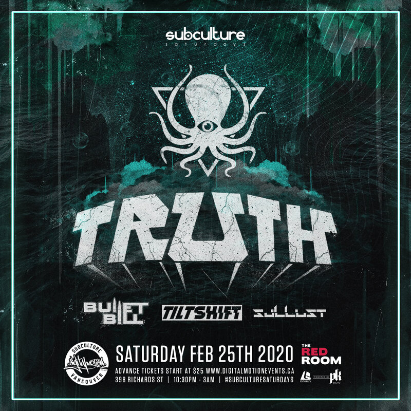 TRUTH , Bullet Bill , Tiltshift @ The Red Room Feb 15 2020 - Jun 8th @ The Red Room