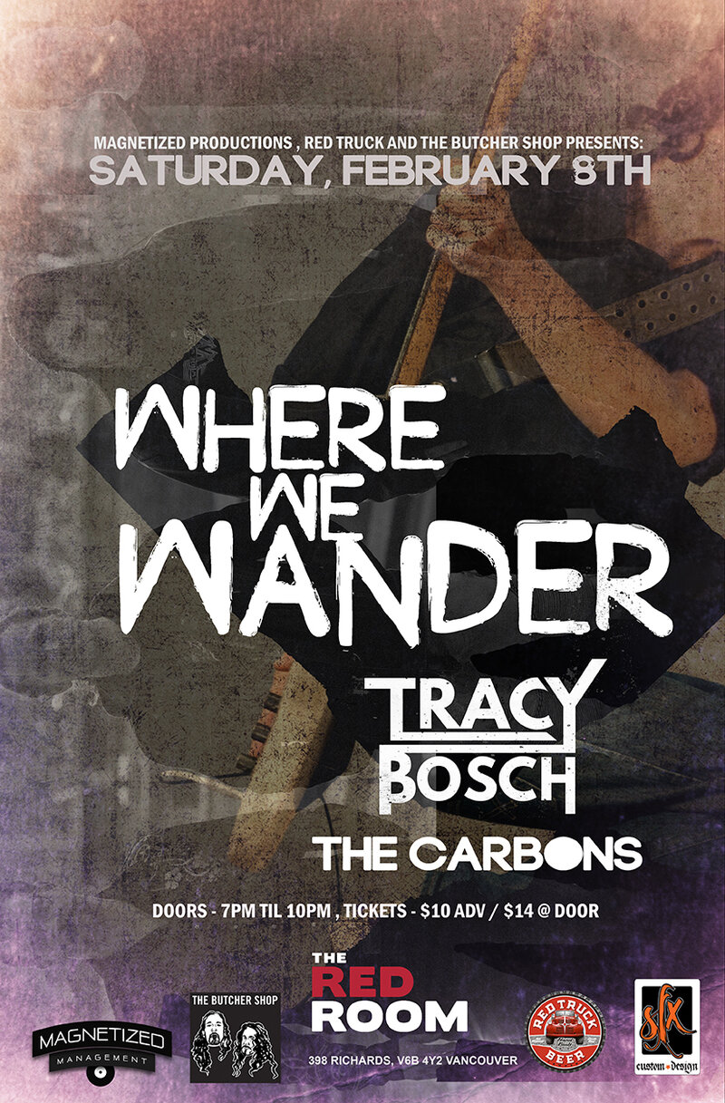 Where We Wander w/ Tracy Bosch + The Carbons @ The Red Room Feb 8 2020 - Jun 17th @ The Red Room