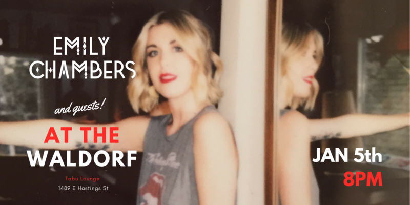 Emily Chambers  @ The Waldorf Jan 5 2018 - May 6th @ The Waldorf