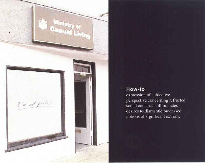 How-to Window Installation and Flip Book: Doug Jarvis @ The Ministry of Casual Living Apr 25 2003 - May 20th @ The Ministry of Casual Living