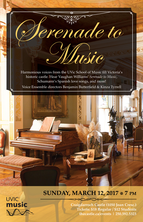Serenade to Music @ The Craigdarroch Castle Mar 12 2017 - May 7th @ The Craigdarroch Castle