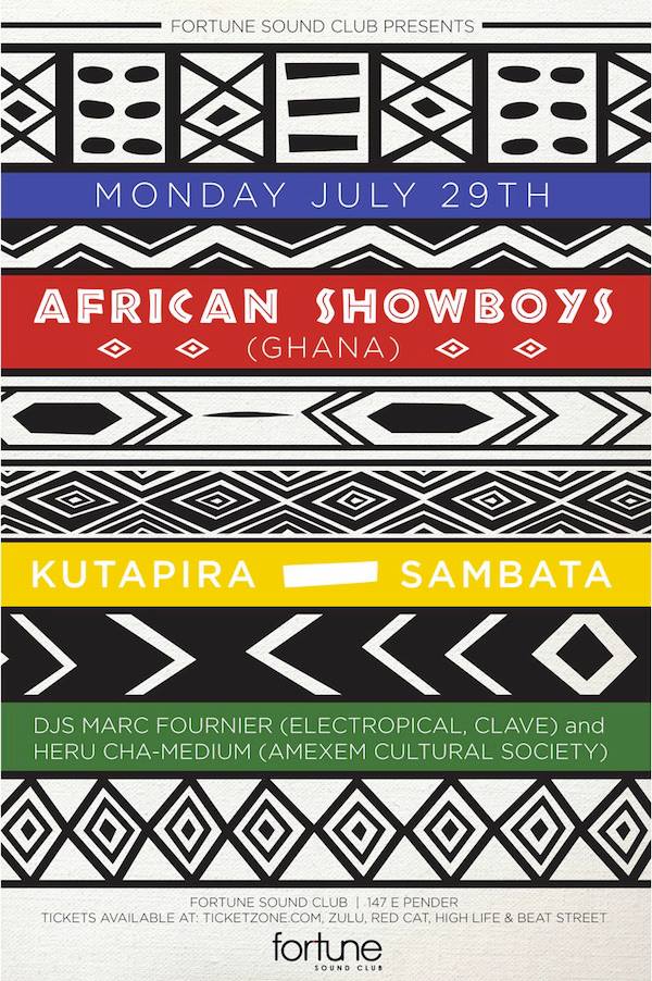 African Showboyz , Kutapira, Sambata, Marc Fournier , Heru Cha @ Fortune Sound Club - Jul 29, 2013