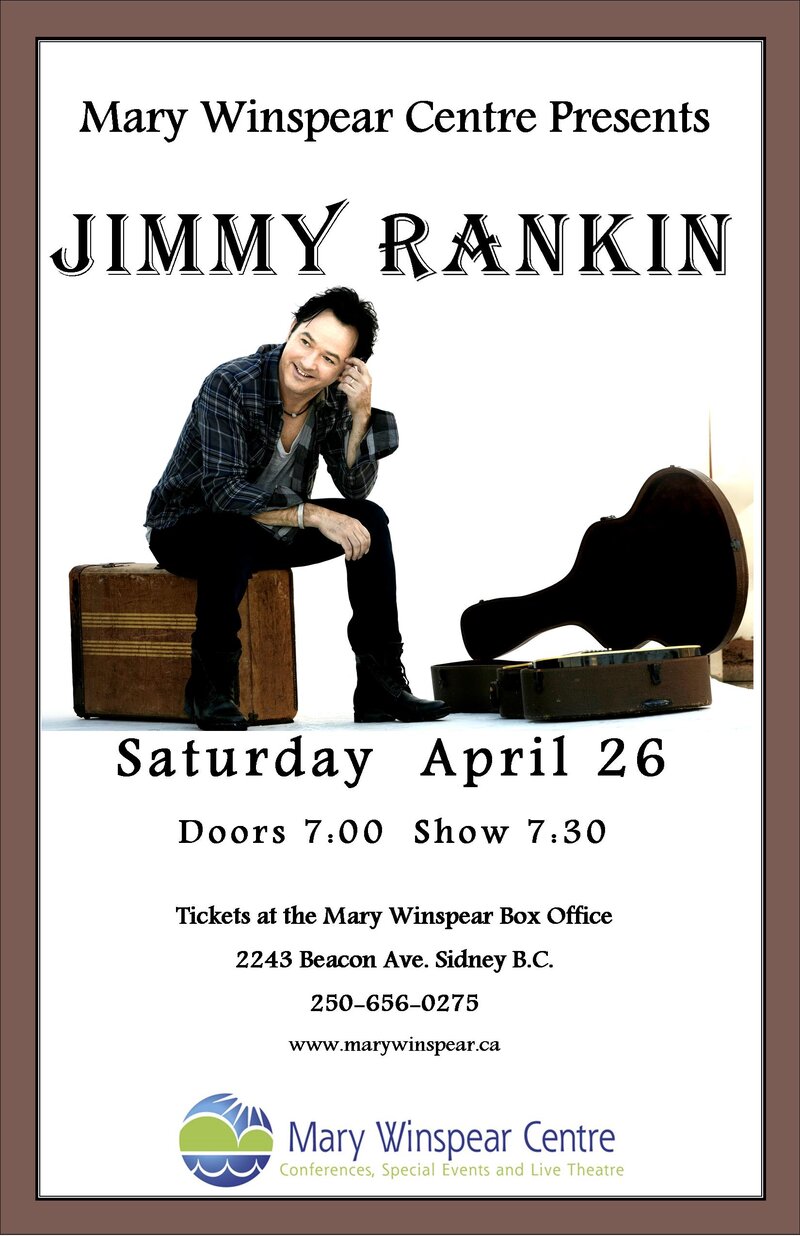 Jimmy Rankin @ Mary Winspear Centre Apr 26 2014 - May 6th @ Mary Winspear Centre