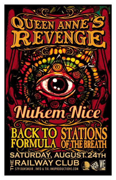 Queen Anne's Revenge, NUKEM NICE , BACK TO FORMULA, Stations of the Breath @ Railway Club Aug 24 2013 - May 8th @ Railway Club