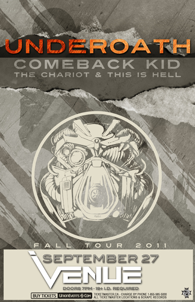 UnderOATH, Comeback Kid, The Chariot, This is Hell @ Venue Sep 27 2011 - May 6th @ Venue
