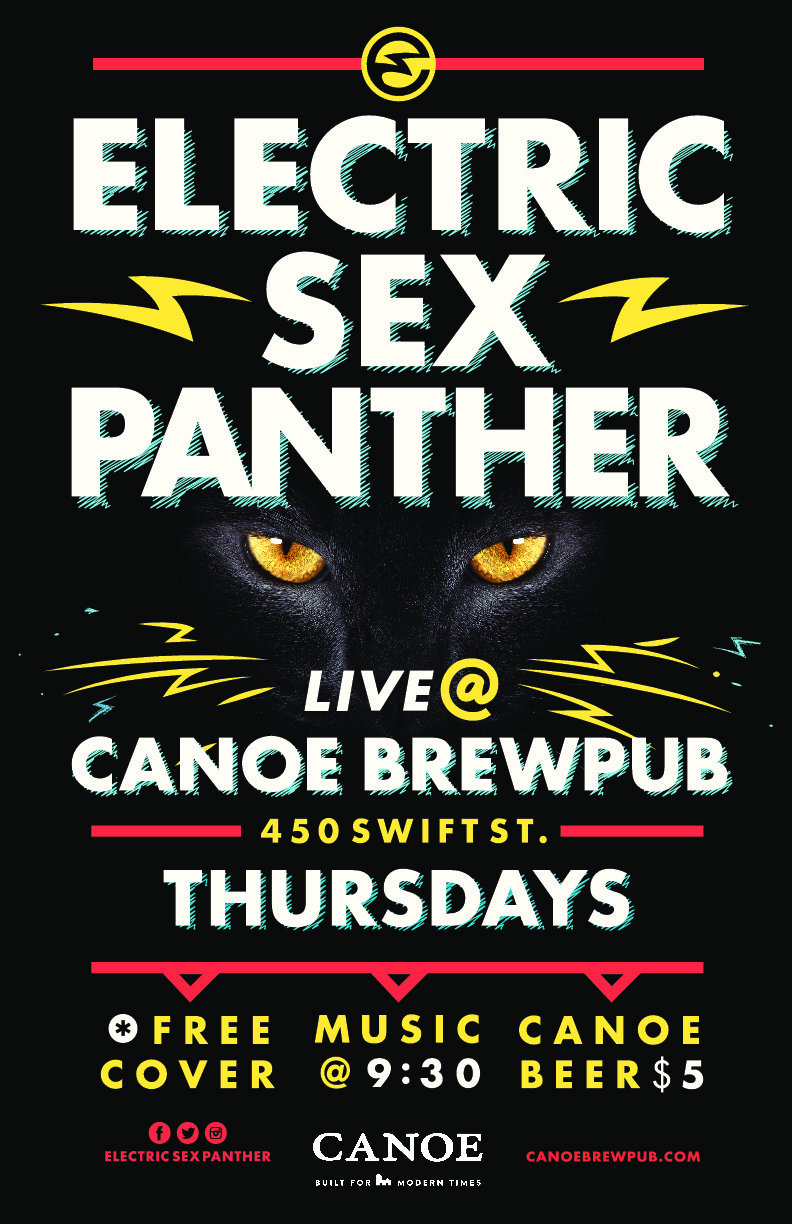 Electric Sex Panther @ Canoe Brewpub Apr 26 2018 - May 8th @ Canoe Brewpub