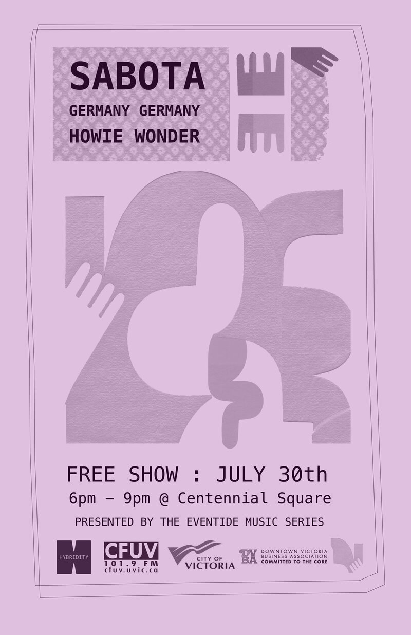 Eventide Music Series 2015: Electronic FREE SHOW: Sabota, Germany Germany, Howie Wonder @ Centennial Square Jul 30 2015 - Jun 11th @ Centennial Square