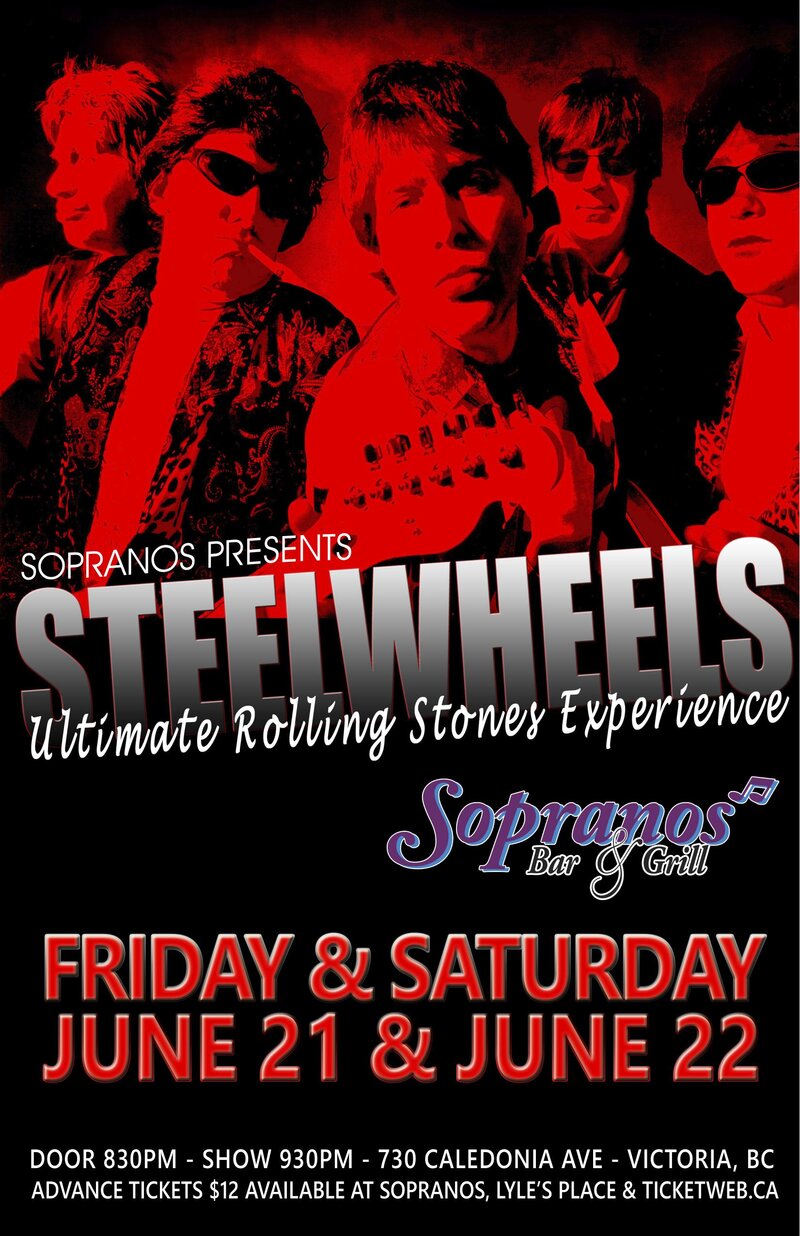 Rolling Stones Tribute: Steelwheels @ Soprano's Jun 21 2013 - May 6th @ Soprano's