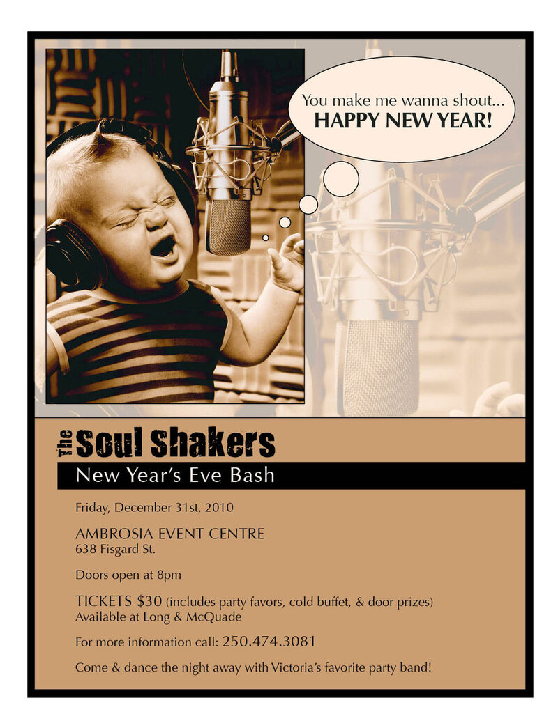 Soul Shakers New Year's Bash: Soul Shakers @ Ambrosia Banquet & Events Dec 31 2010 - May 8th @ Ambrosia Banquet & Events