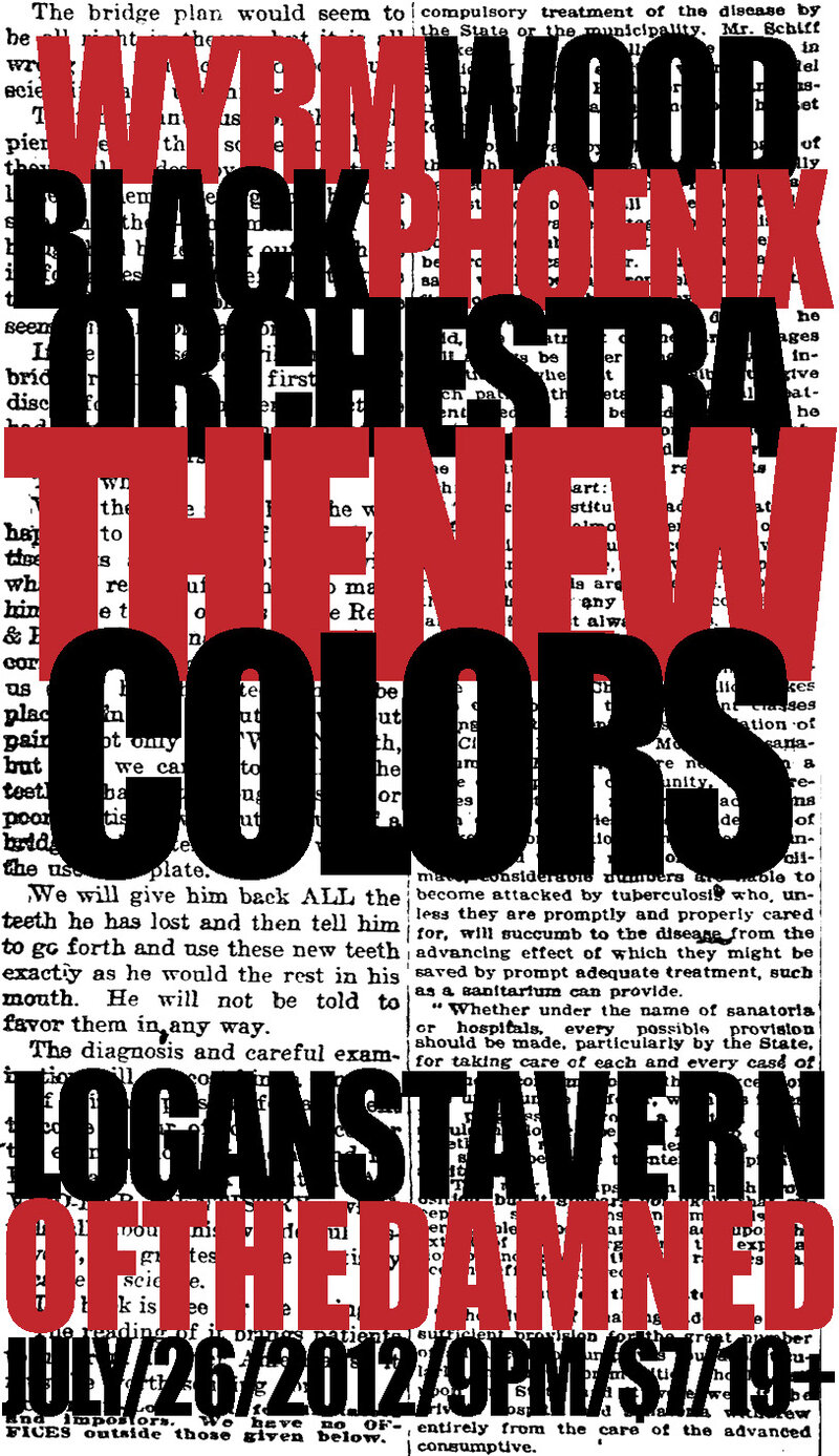 Wyrmwood, THIS DAY BURNS, The New Colors @ Logan's Pub Jul 26 2012 - May 5th @ Logan's Pub