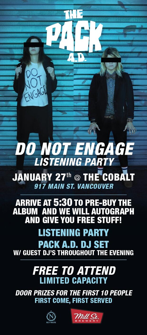 The PACK A.D. 'Do Not Engage' Listening Party!: The Pack A.D. @ The Cobalt Jan 27 2014 - May 6th @ The Cobalt