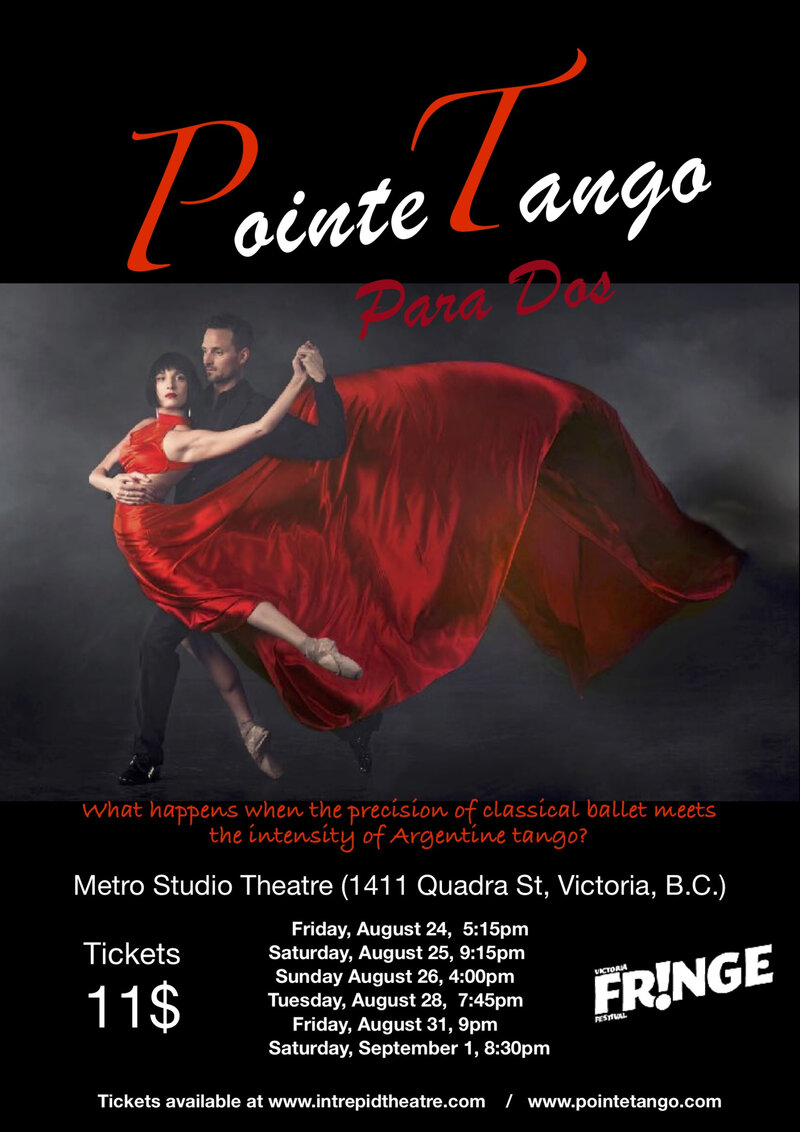 Para Dos at the Victoria Fringe Festival 2018: Presented by PointeTango @ Metro Studio Aug 25 2018 - May 6th @ Metro Studio