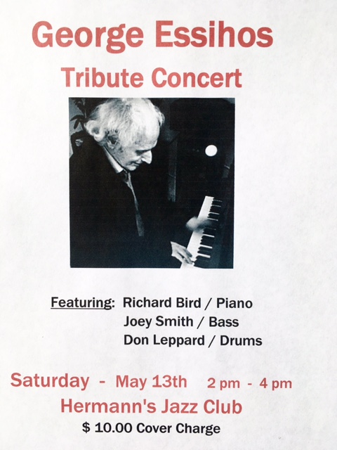 George Essihos Tribute Concert: Richard Bird, Joey Smith, Don Leppard @ Hermann's Jazz Club May 13 2017 - May 8th @ Hermann's Jazz Club