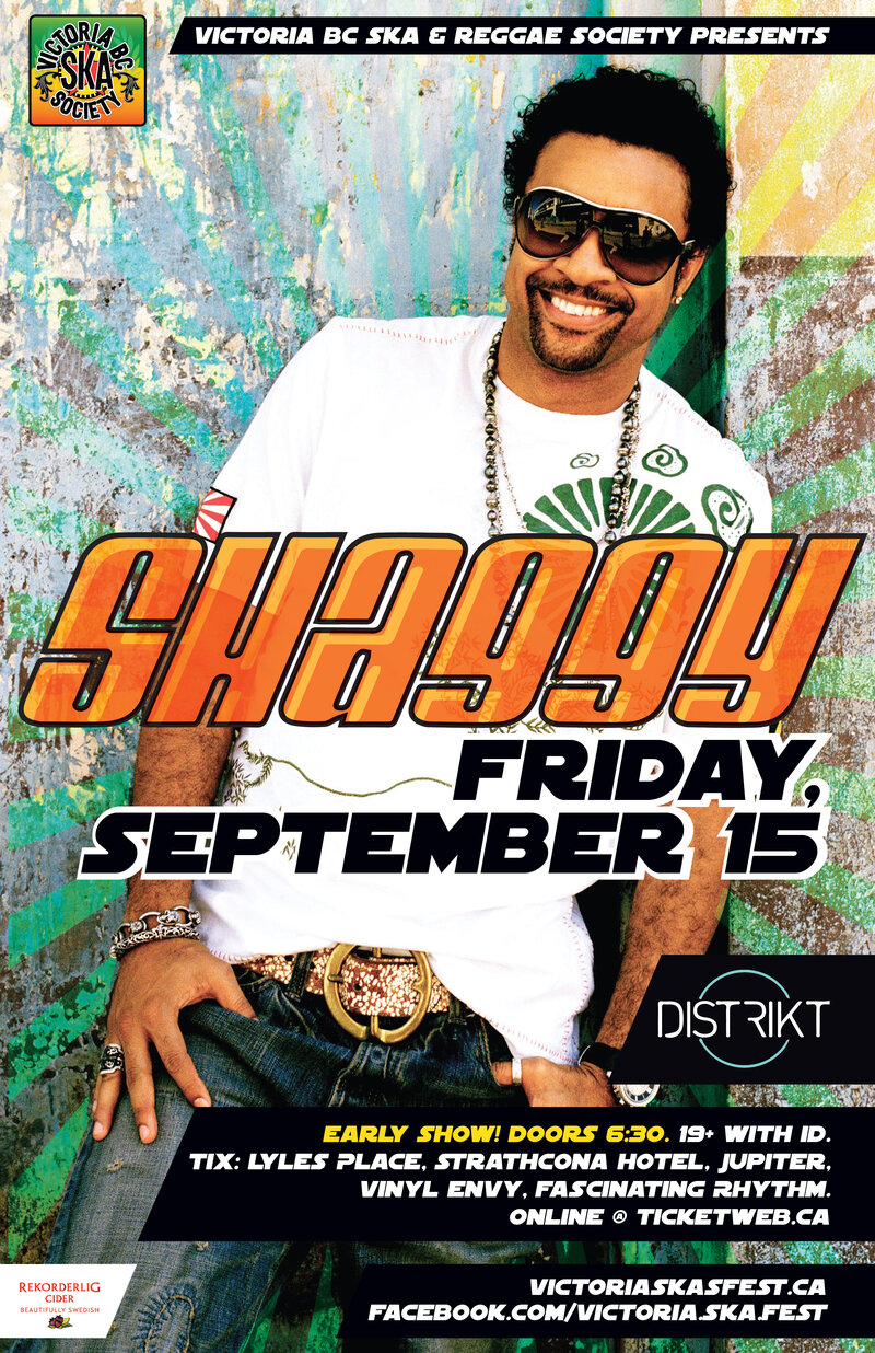 SHAGGY RETURNS TO VICTORIA!: Shaggy @ Distrikt Sep 15 2017 - May 7th @ Distrikt