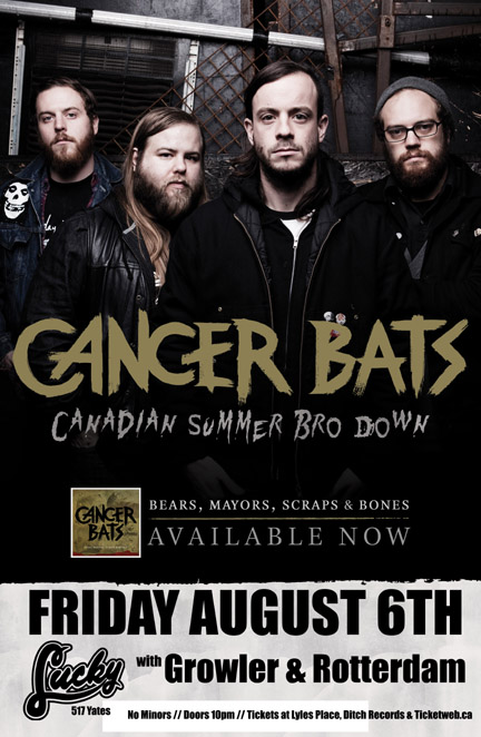 Cancer Bats, Growler, Rotterdam @ Lucky Bar Aug 6 2010 - May 8th @ Lucky Bar