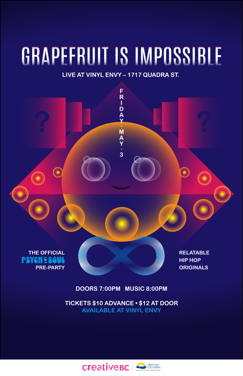 Psych and Soul Pre-Party: Grapefruit is Impossible @ Vinyl Envy May 3 2019 - Jun 5th @ Vinyl Envy